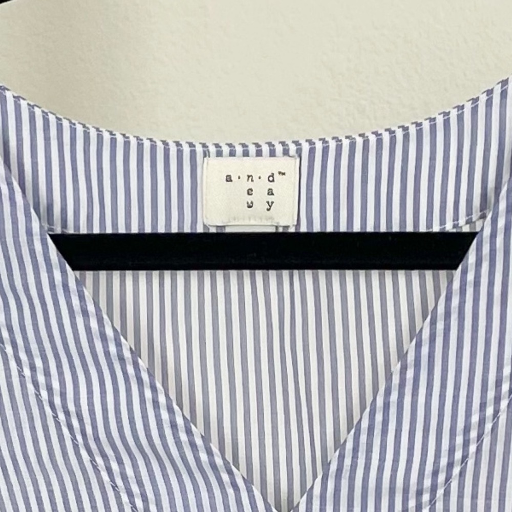 A New Day | Blue/White Striped Top | Size: S - Picture 3 of 3